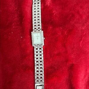 Anne Klein Silver Women's Watch with Crystal Accents